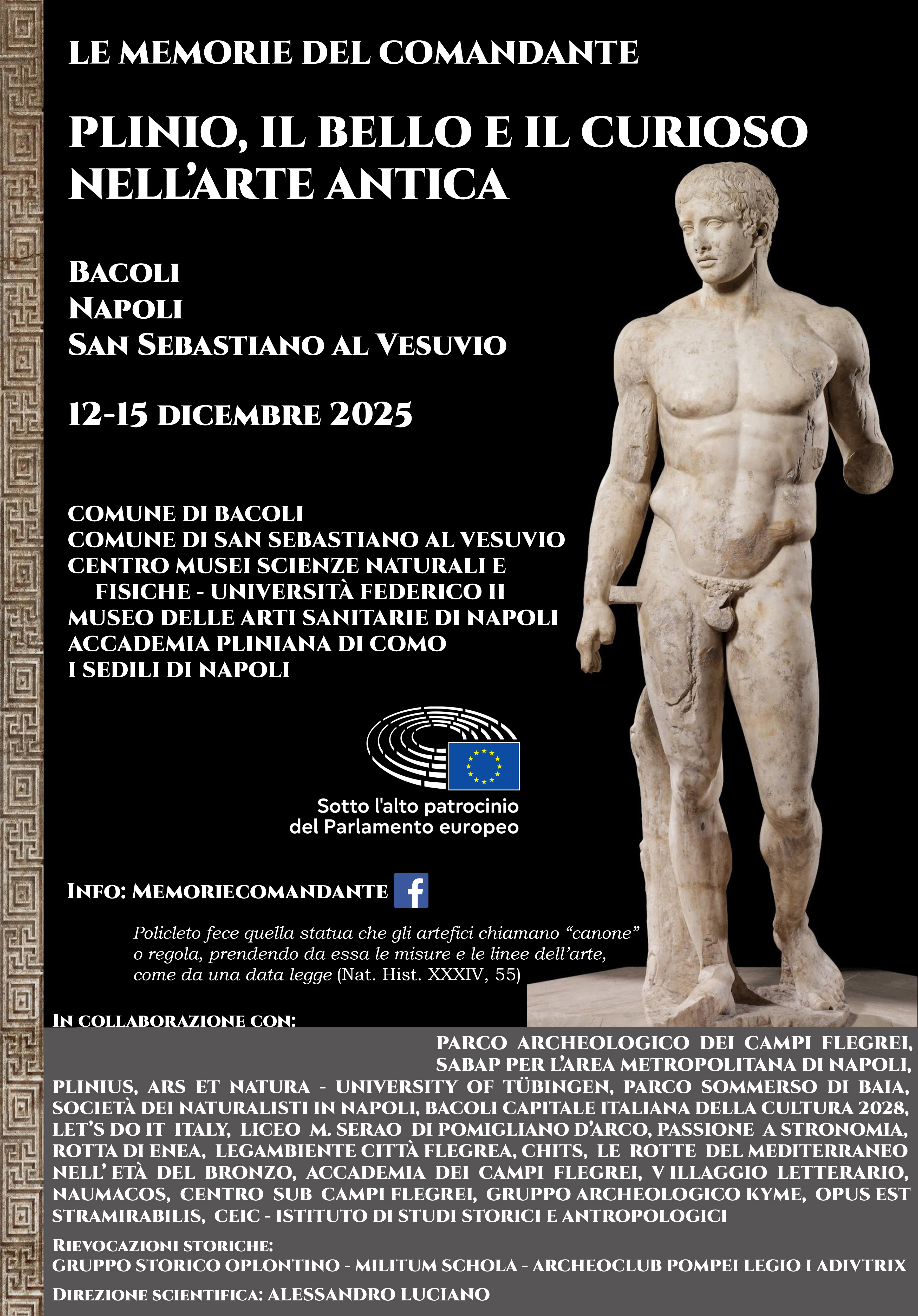 LE MEMORIE DEL COMANDANTE. PLINIO, IL BELLO E IL CURIOSO NELL’ARTE ANTICA